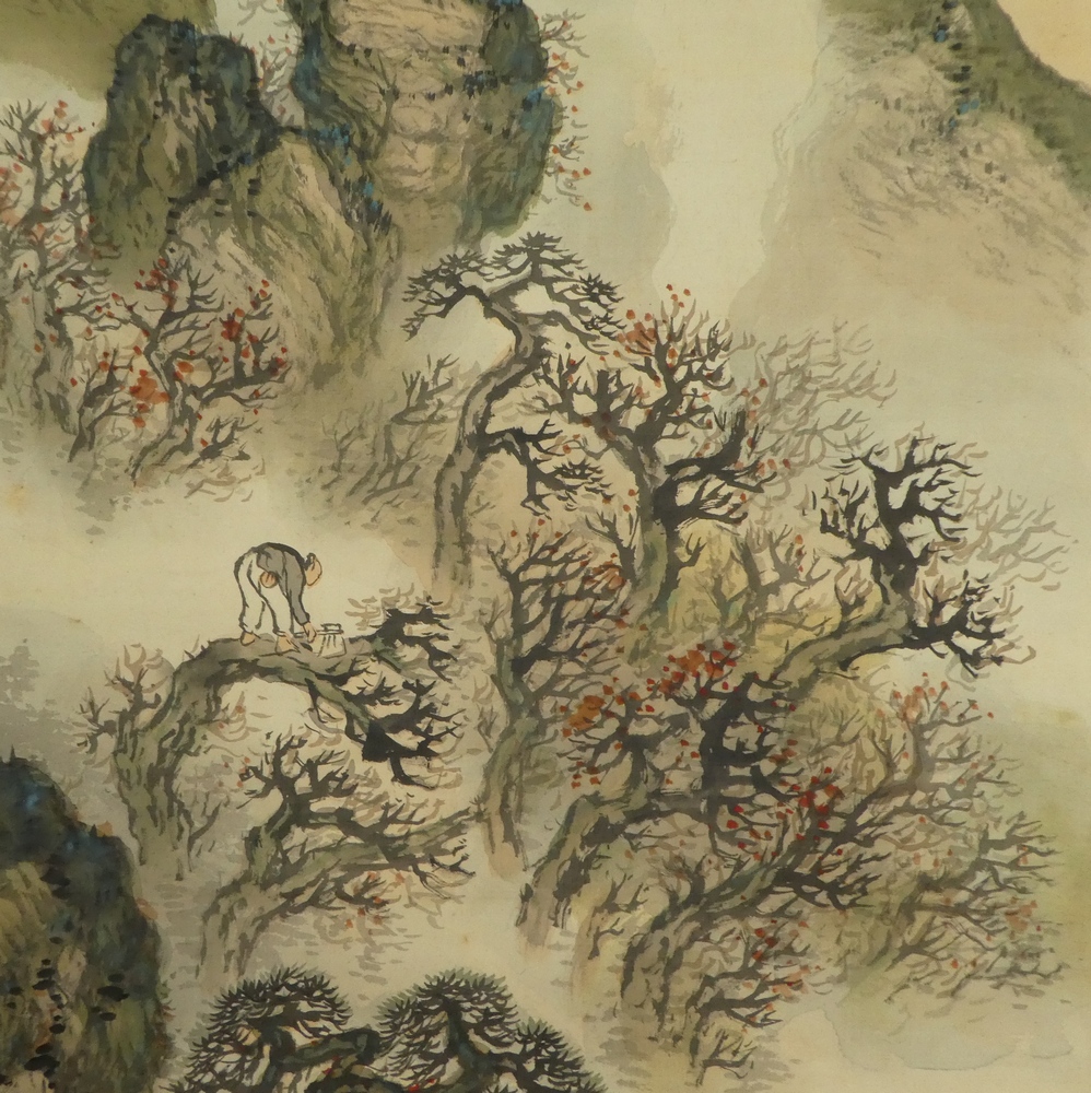 北陸地方 書画収蔵家放出品] 鍾馗図 掛軸 Q-872（E0116125 行書