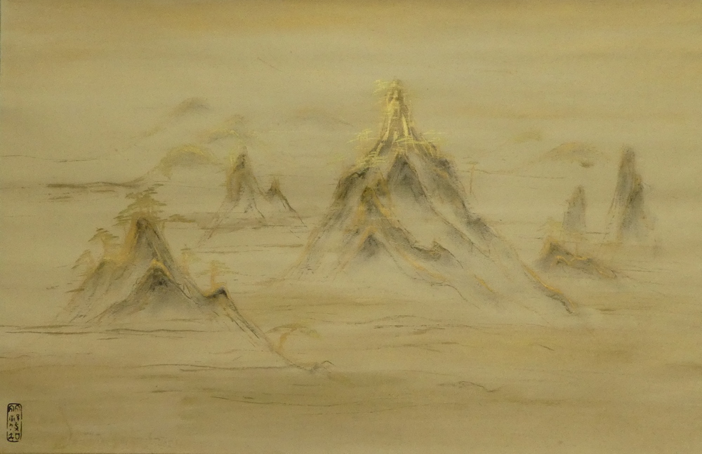 藤井達吉 『妙義山』 [古美術こもれび] 骨董,掛軸,絵画の買取と