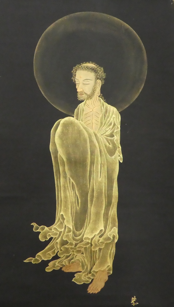 奥村恭法 『仏画 双福』 [古美術こもれび] 骨董,掛軸,絵画の買取と販売