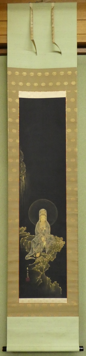 奥村恭法 『仏画 双福』 [古美術こもれび] 骨董,掛軸,絵画の買取と販売