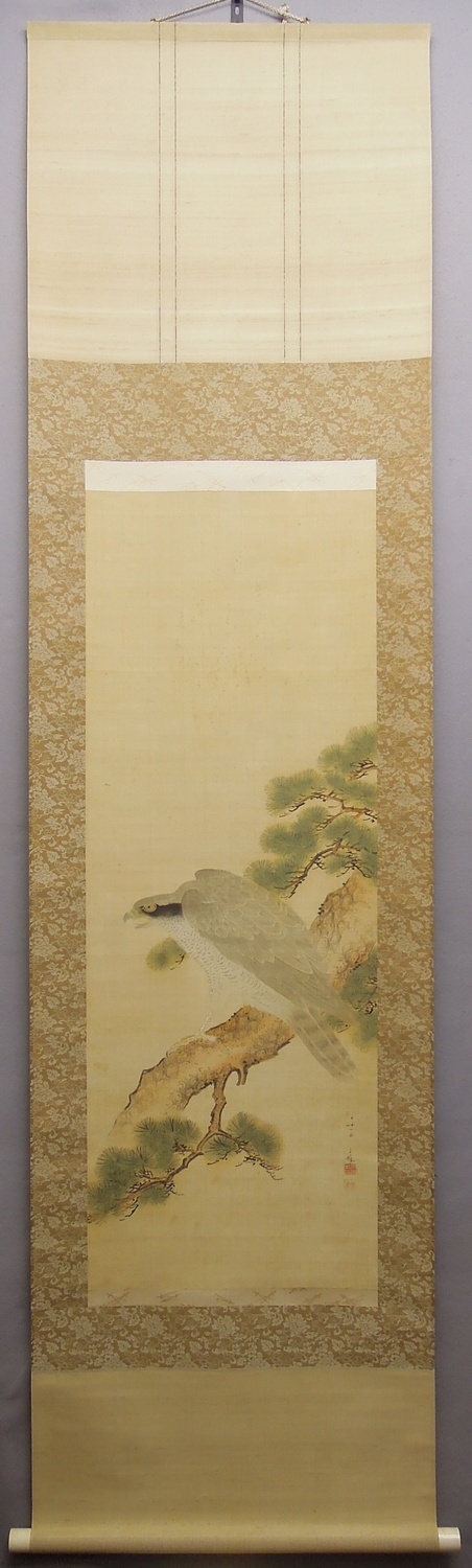 森高雅 『松と鷹の図』 [古美術こもれび] 骨董,掛軸,絵画の買取と販売 