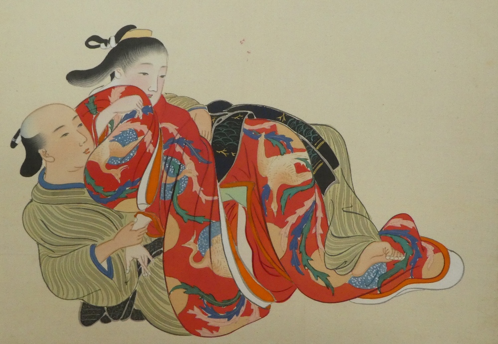 画冊 春画12枚 肉筆 江戸骨董 古美術品 アンティーク コレクター放出 時代物 絵画