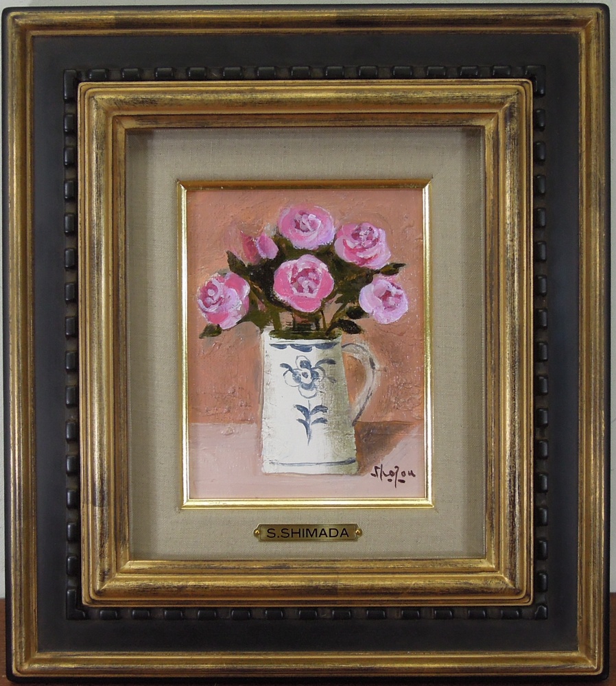 島田章三 『薔薇』 [古美術こもれび] 骨董,掛軸,絵画の買取と販売,名古屋
